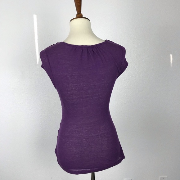 Anthropologie C. Keer Stretch Knit Ruched Top - Picture 6 of 8